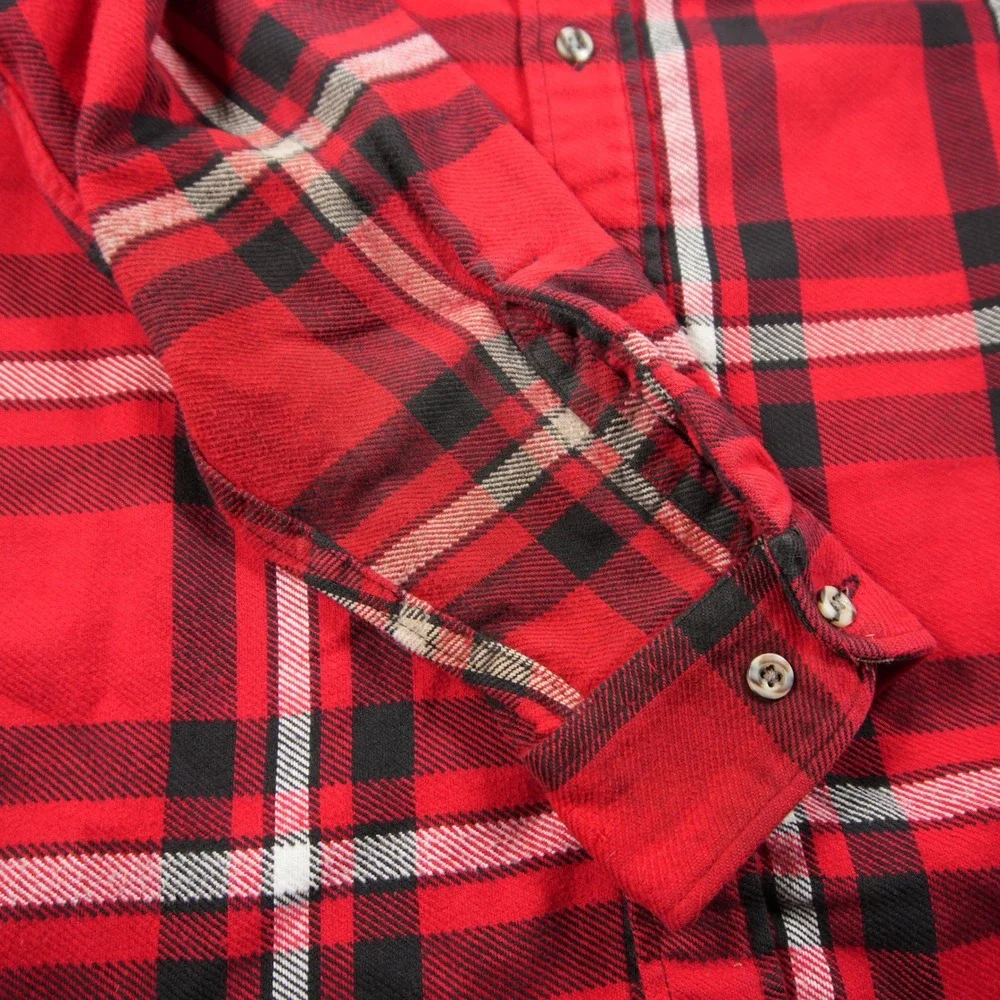 VTG Bay Big Mac Heavyweight Plaid Flannel Men's Shirt XL Logger Cabin Outdoor